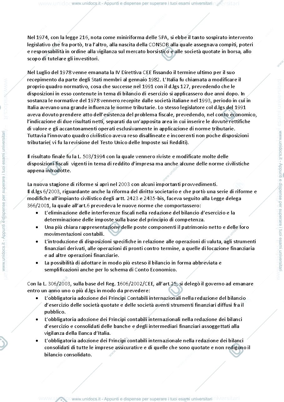 Anteprima pagina 3 — Il Bilancio d'esercizio: analisi dopo le modifiche apportate dal d.lgs 139/2015 (riassunto libro)
