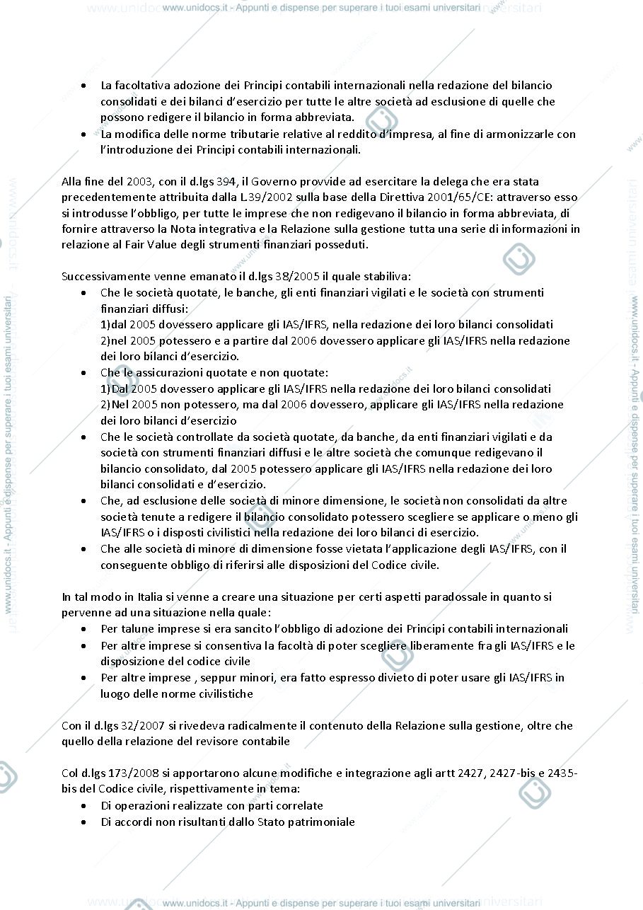 Anteprima pagina 4 — Il Bilancio d'esercizio: analisi dopo le modifiche apportate dal d.lgs 139/2015 (riassunto libro)