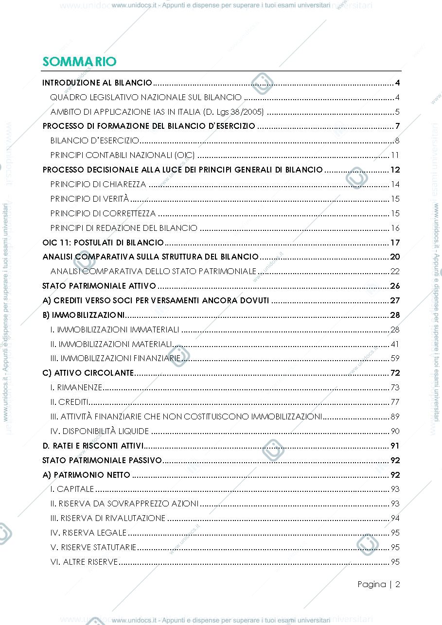 Anteprima pagina 3 — Bilancio e Analisi economico finanziaria