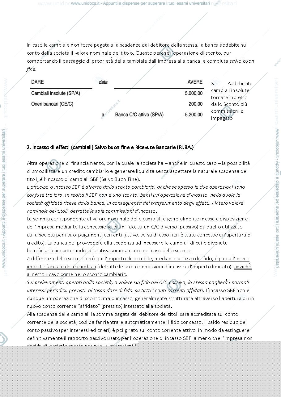 Anteprima pagina 2 — Le operazioni di finanziamento 