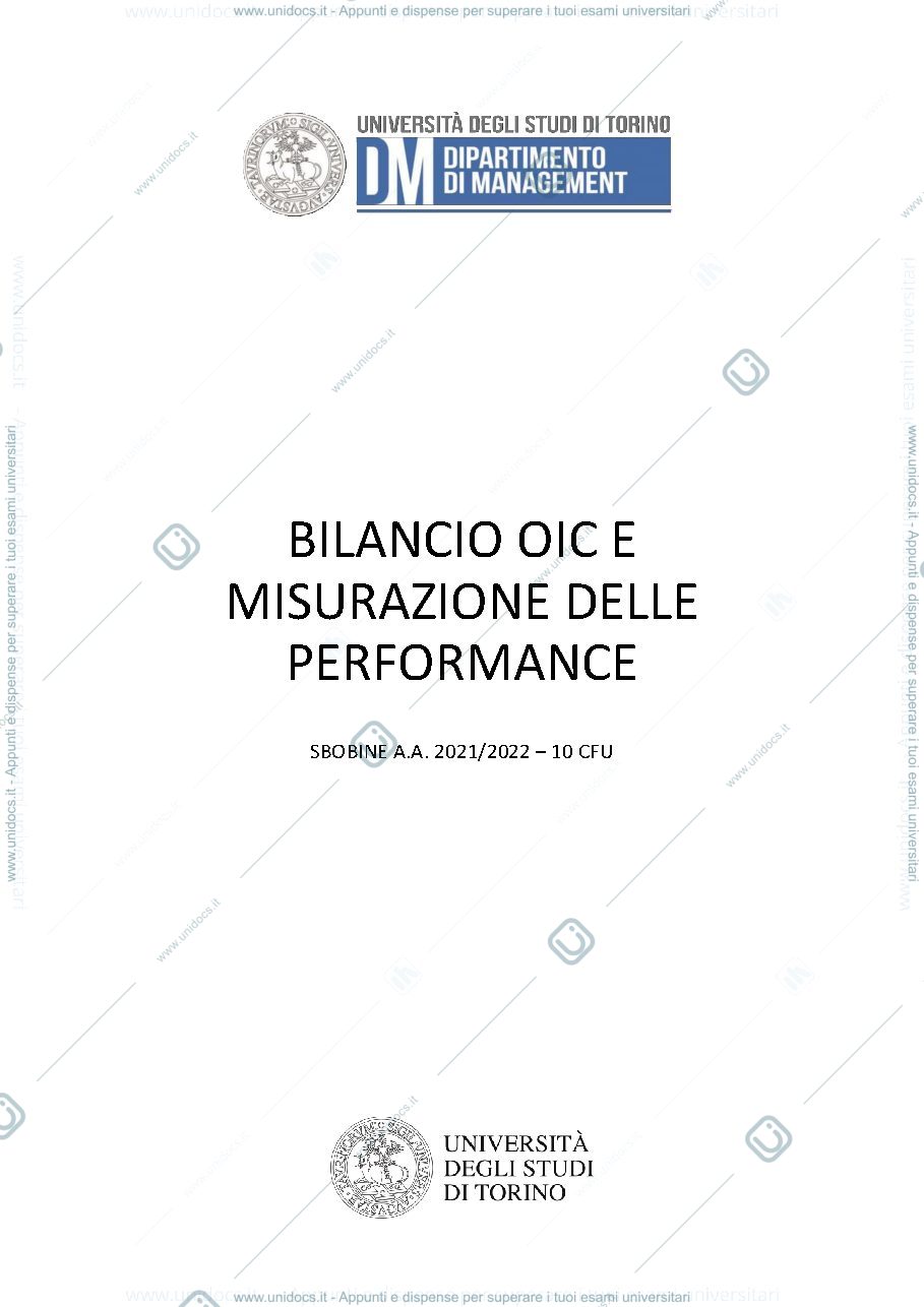 Anteprima pagina 1 — Sbobine Bilancio OIC