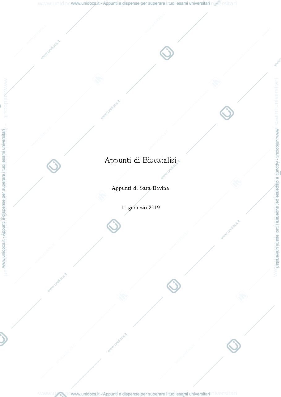 Anteprima pagina 1 — Biocatalisi