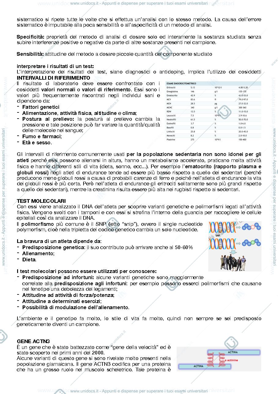 Anteprima pagina 2 — Appunti di biochimica clinica per il secondo anno di scienze motorie