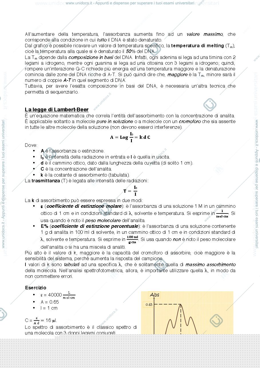 Anteprima pagina 3 — Biochimica applicata Spettrofotometria