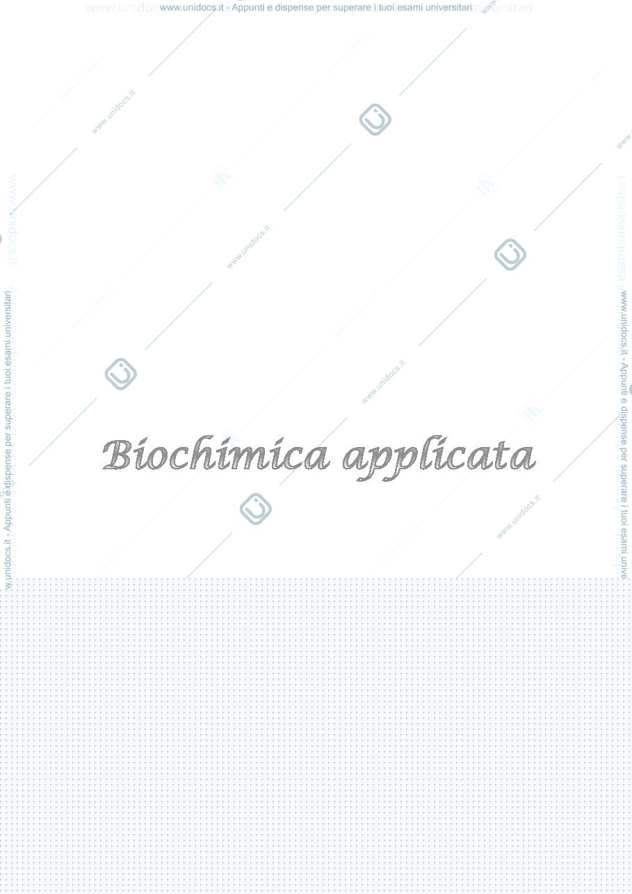 Anteprima pagina 1 — Dispense Biochimica applicata