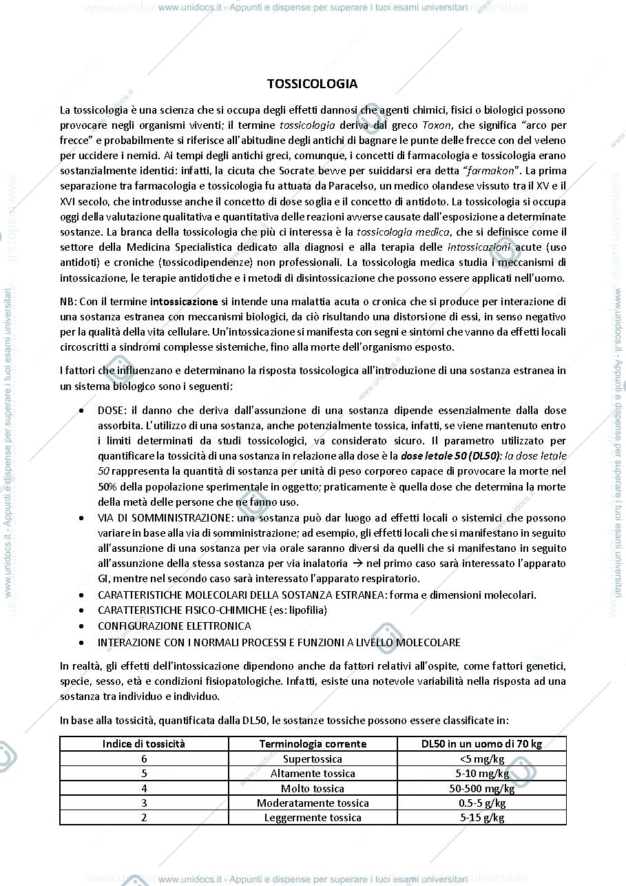 Anteprima pagina 1 — Tossicologia