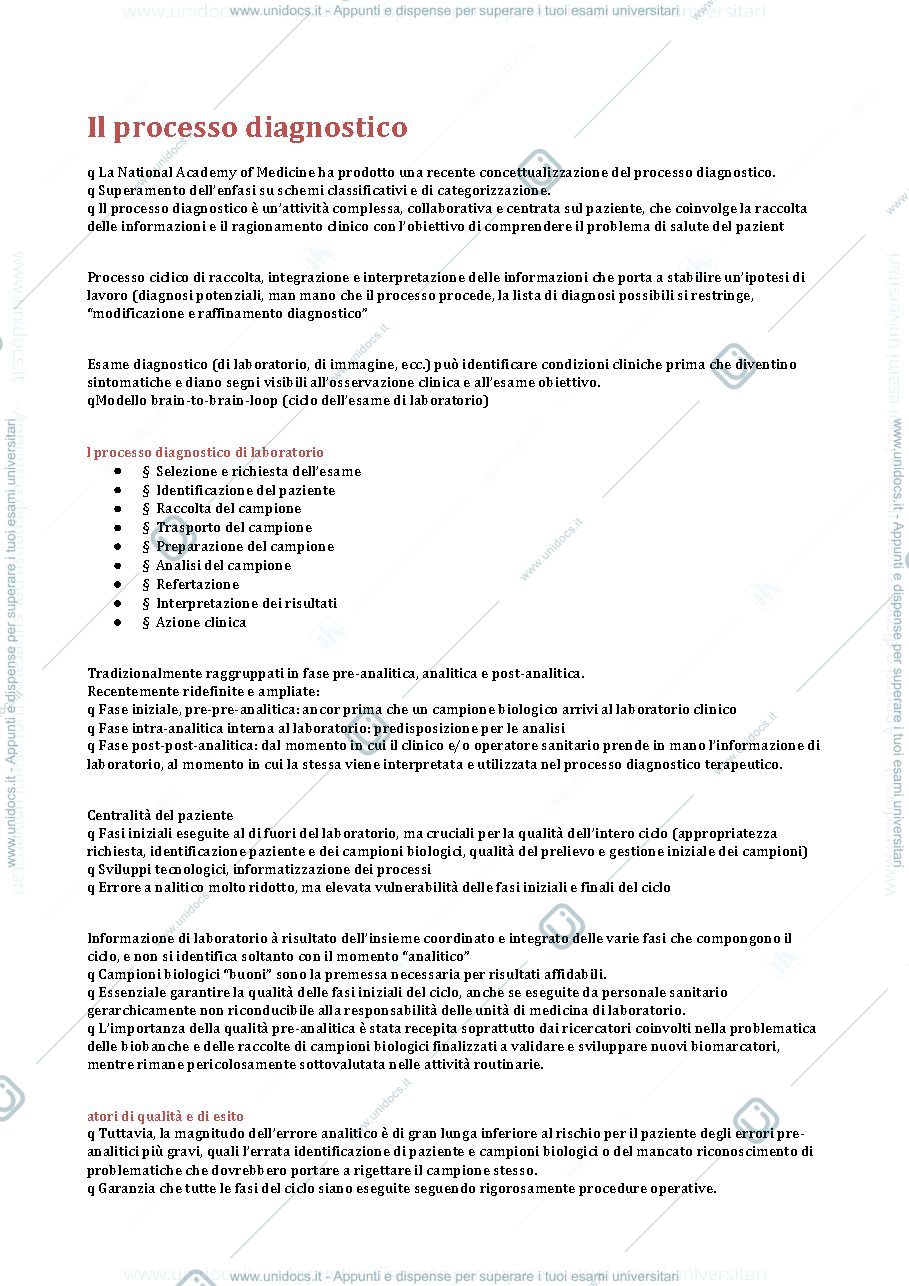 Anteprima pagina 3 — Modulo biochimica clinica prof.ssa Evangelisti