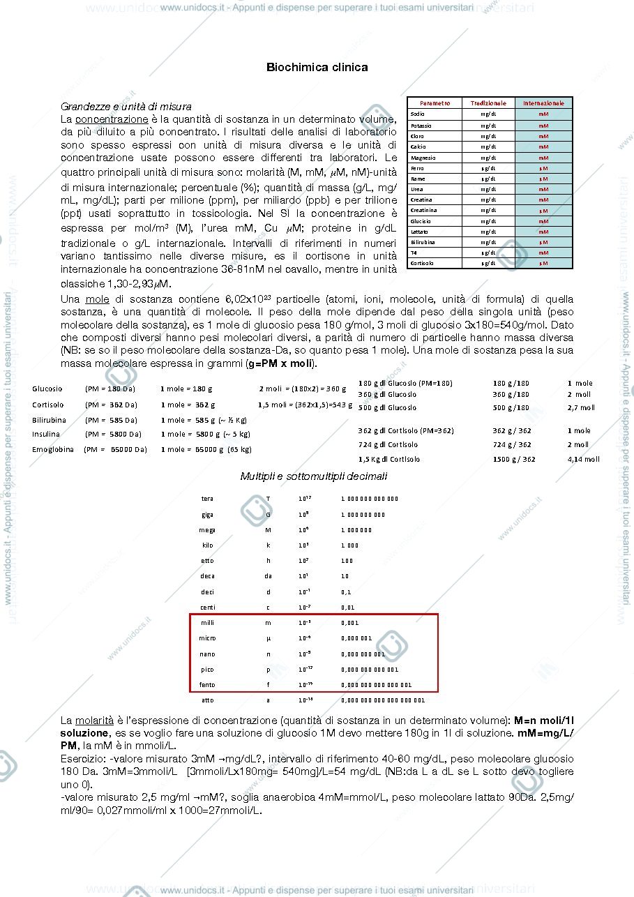Anteprima pagina 1 — Biochimica clinica