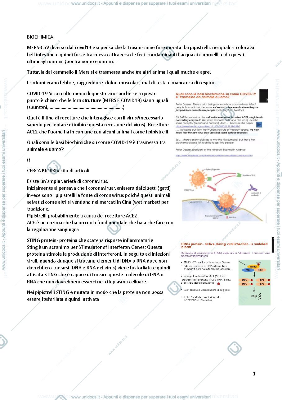 Anteprima pagina 1 — Biochimica