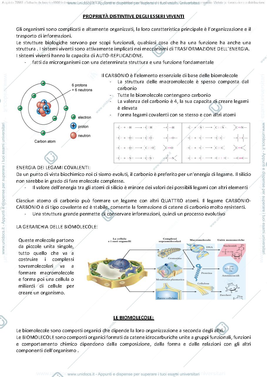 Anteprima pagina 1 — BIOCHIMICA 
