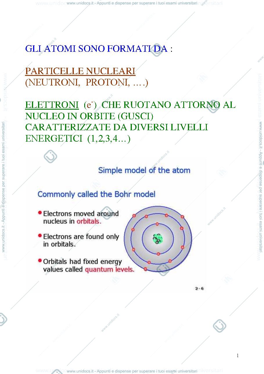 Anteprima pagina 1 — Appunti Biochimica