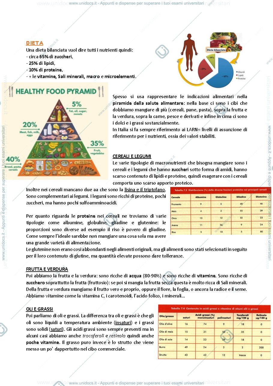 Anteprima pagina 3 — Biochimica della nutrizione riassunto