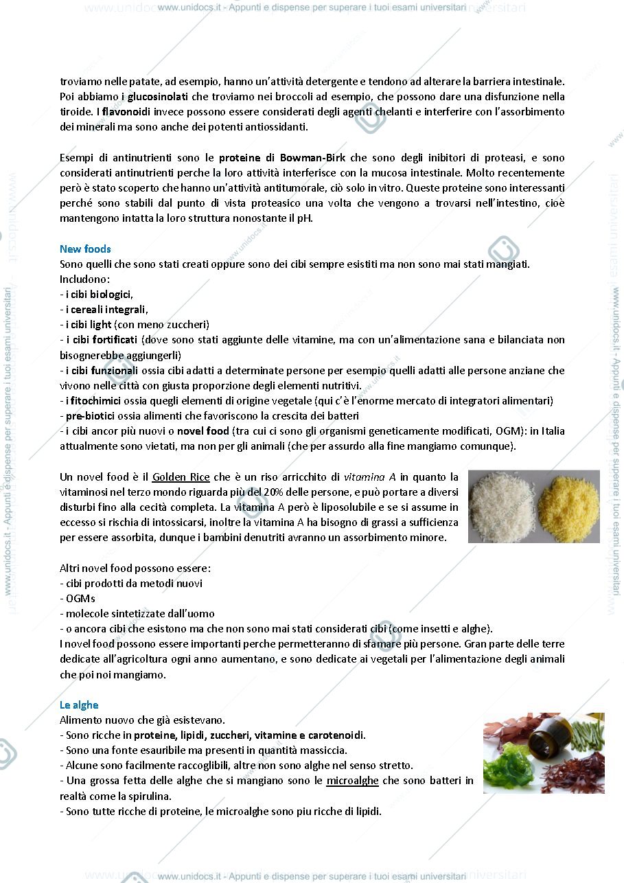 Anteprima pagina 5 — Biochimica della nutrizione riassunto