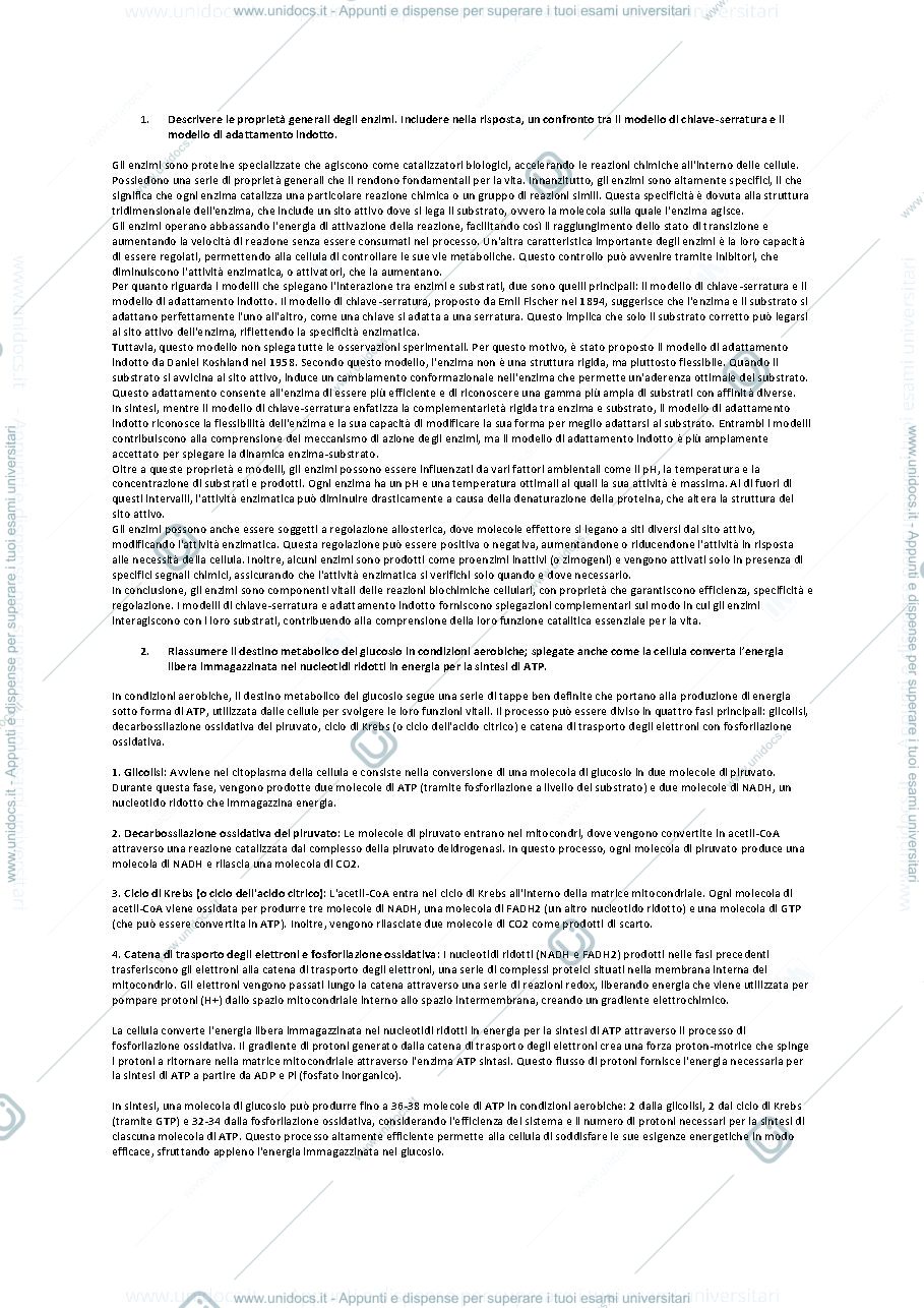 Anteprima pagina 1 — Biochimica