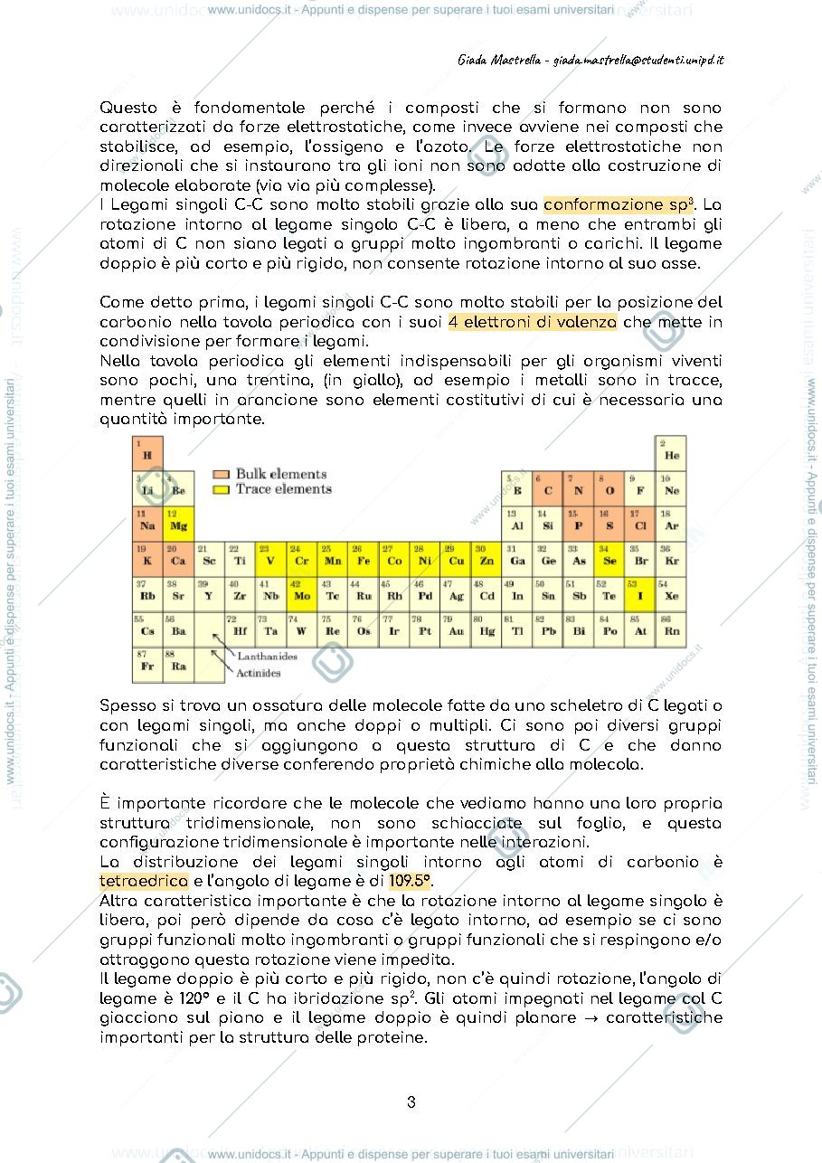 Anteprima pagina 4 — Appunti di Biochimica e Biologia Molecolare prof.ssa Brini