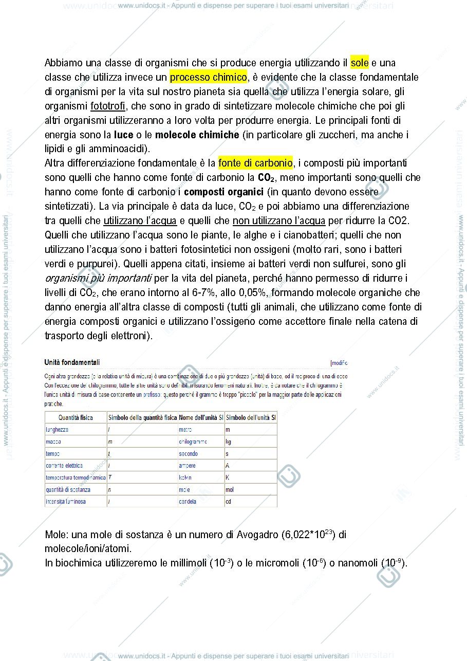 Anteprima pagina 4 — Lezioni BIOCHIMICA Trevisan, 1/3 delle lezioni