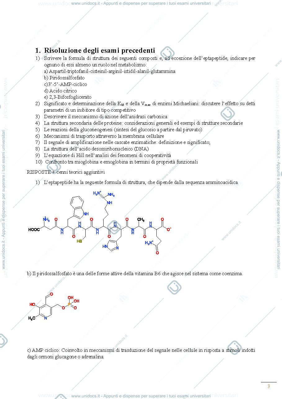 Anteprima pagina 3 — Appunti di Biochimica