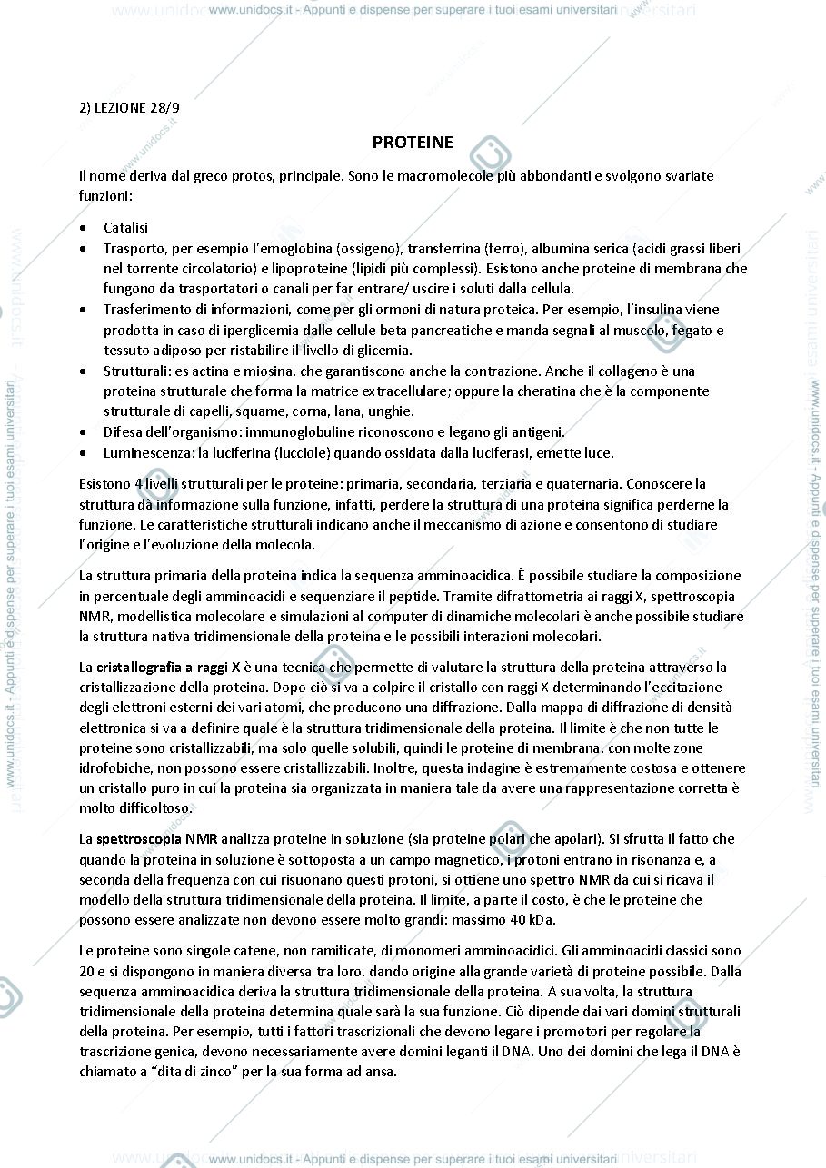 Anteprima pagina 5 — appunti biochimica