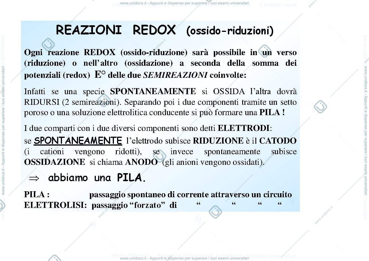 Anteprima pagina 3 — bilanciamento delle reazioni chimiche