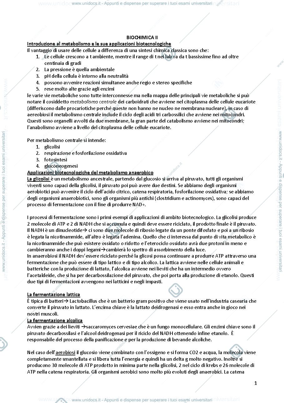 Anteprima pagina 1 — biochimica 2 