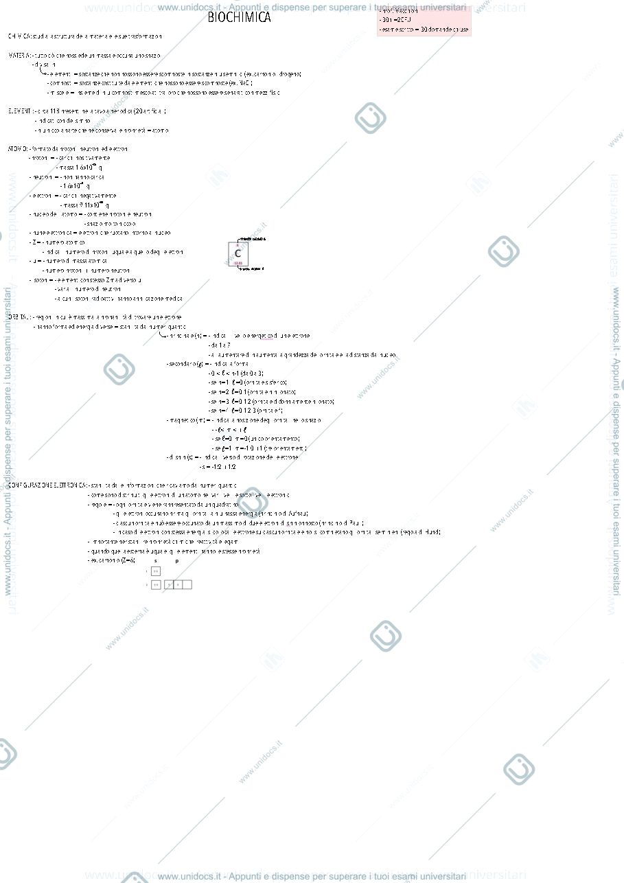 Anteprima pagina 1 — Biochimica