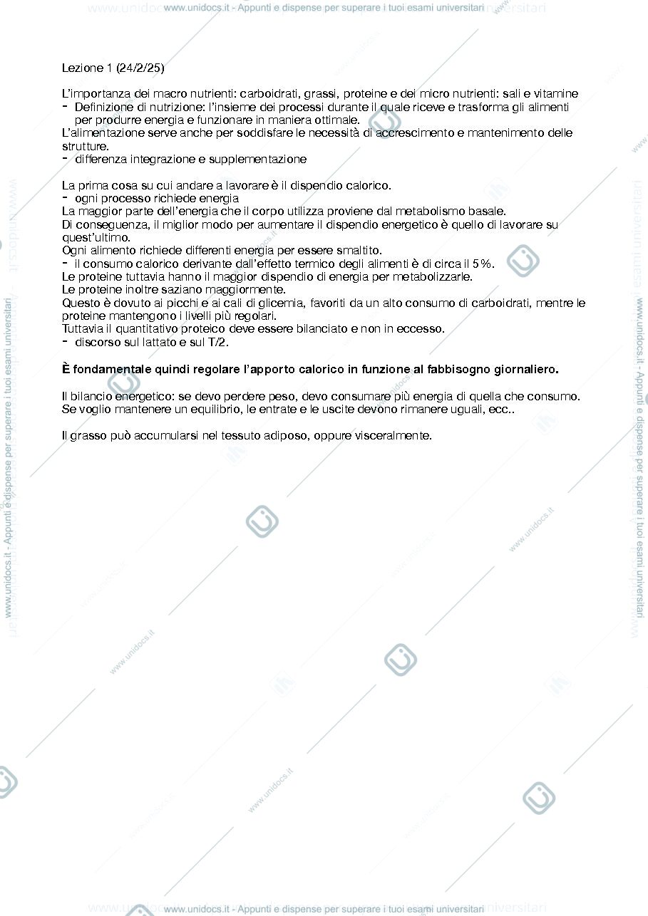 Anteprima pagina 1 — Biochimica 