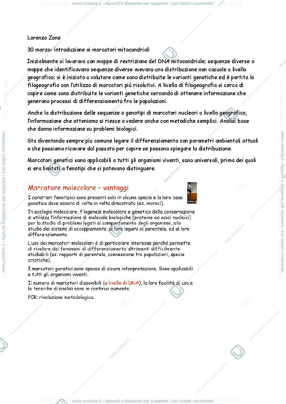 Anteprima pagina 1 — FILOGEOGRAFIA