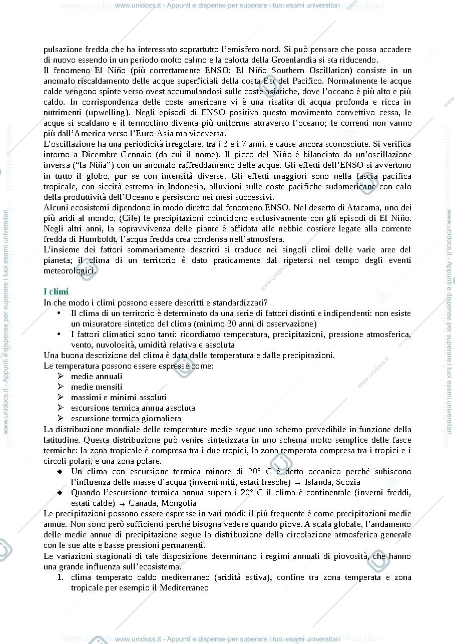 Anteprima pagina 4 — Appunti di Biogeografia