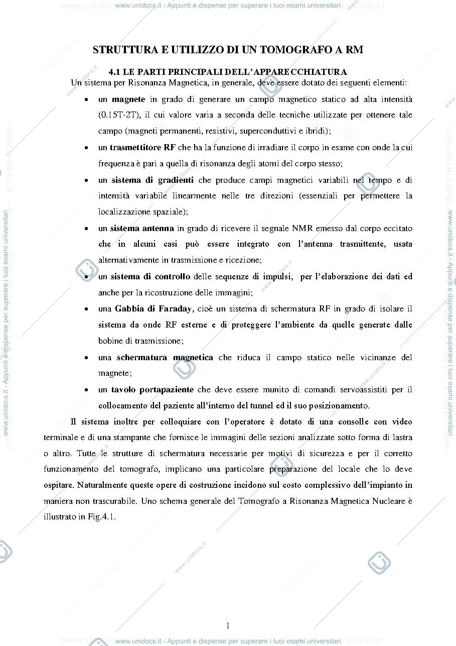 Anteprima pagina 1 — Risonanza magnetica RM