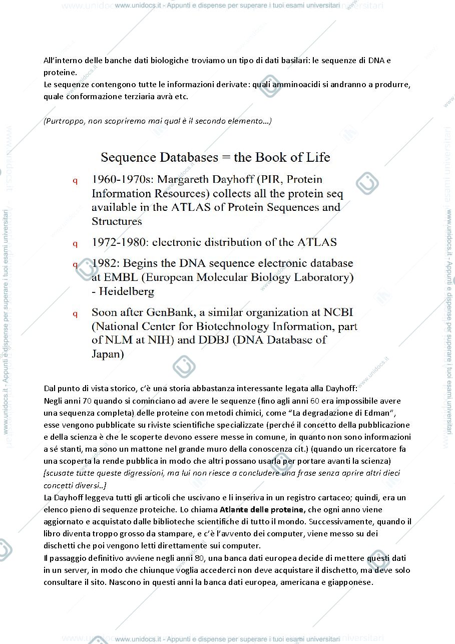 Anteprima pagina 3 — Bioinformatica 