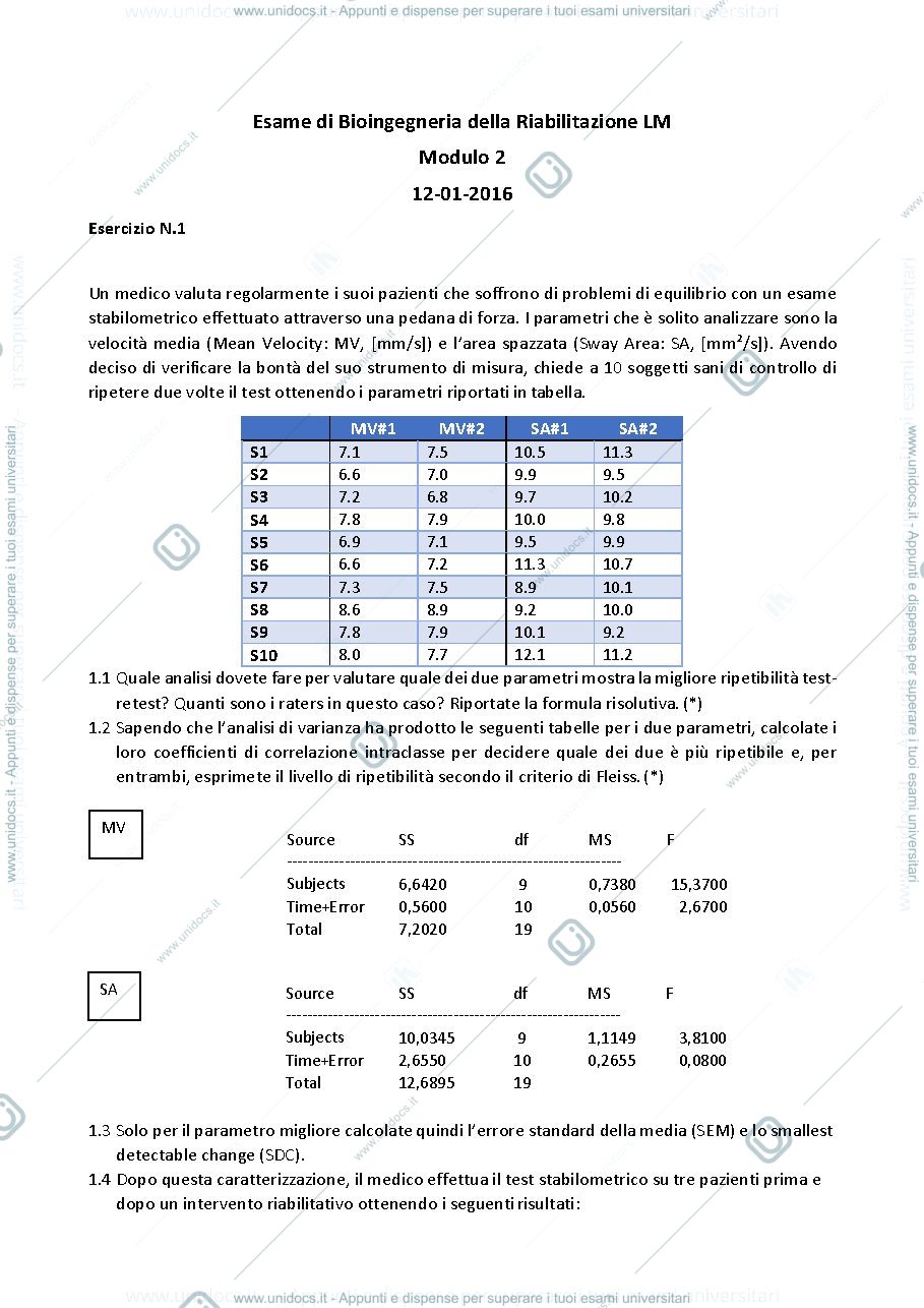 Anteprima pagina 1 — ESERCIZI e tracce ESAME