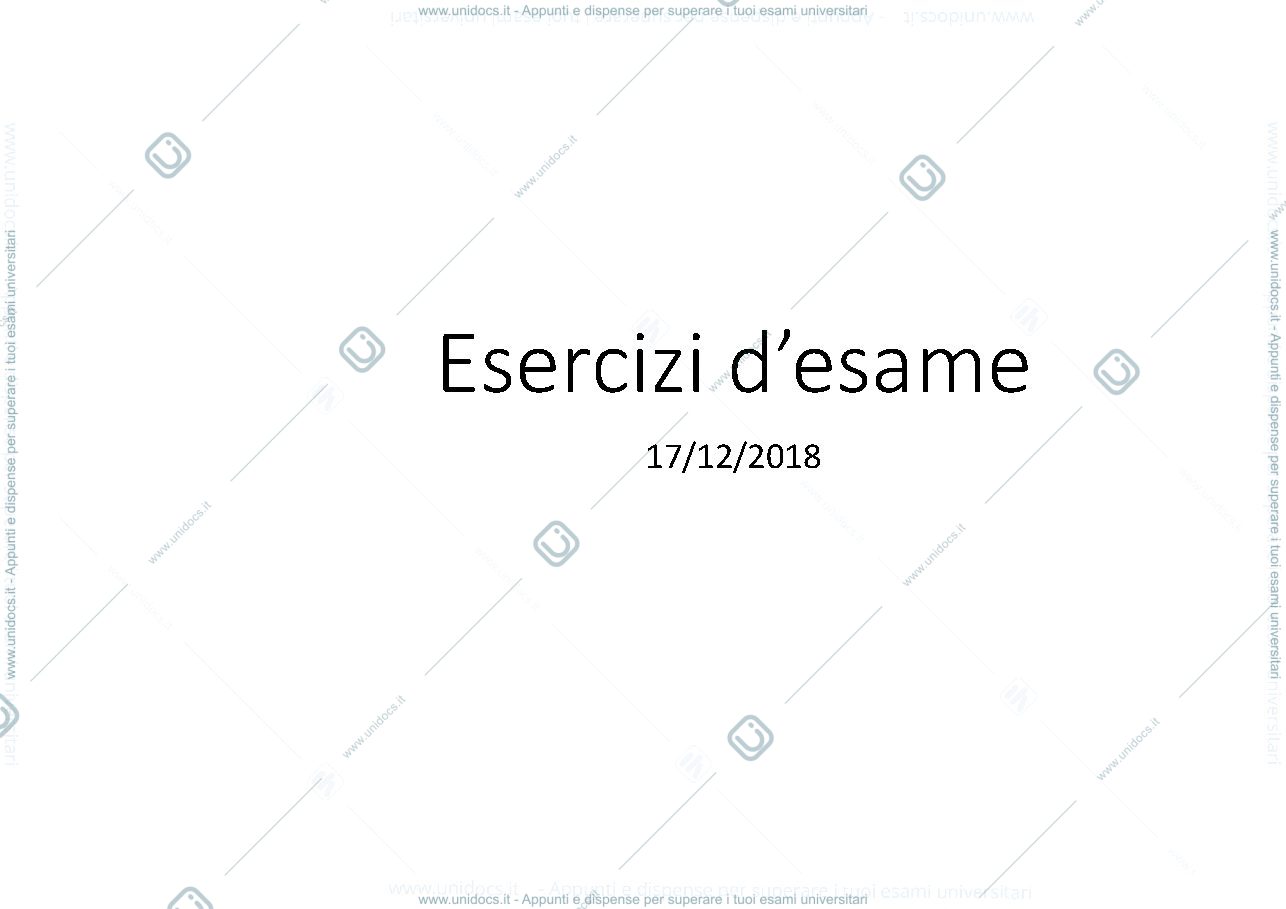 Anteprima pagina 1 — Esercizi