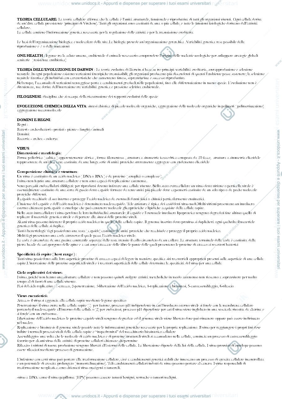 Anteprima pagina 1 — biologia animale e vegetale