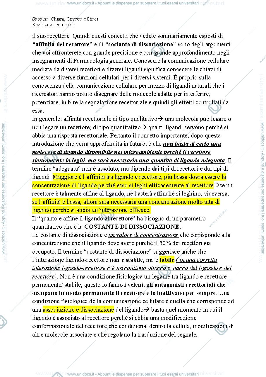 Anteprima pagina 4 — Biologia, lezione 17- COMUNICAZIONE CELLULARE