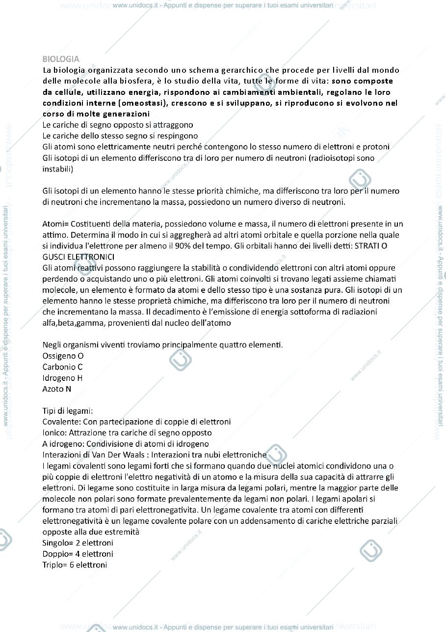 Anteprima pagina 1 — Biologia