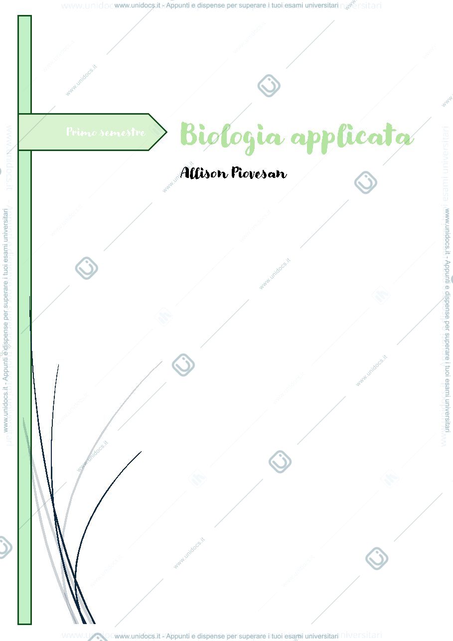 Anteprima pagina 1 — Appunti biologia