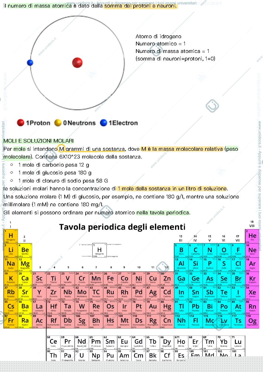 Anteprima pagina 2 — Componenti chimici delle cellule