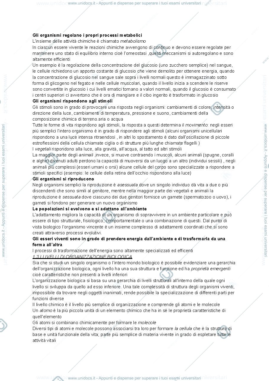 Anteprima pagina 2 — BIOLOGIA CELLULARE: INTERAZIONE TRA GENI E NUTRIENTI