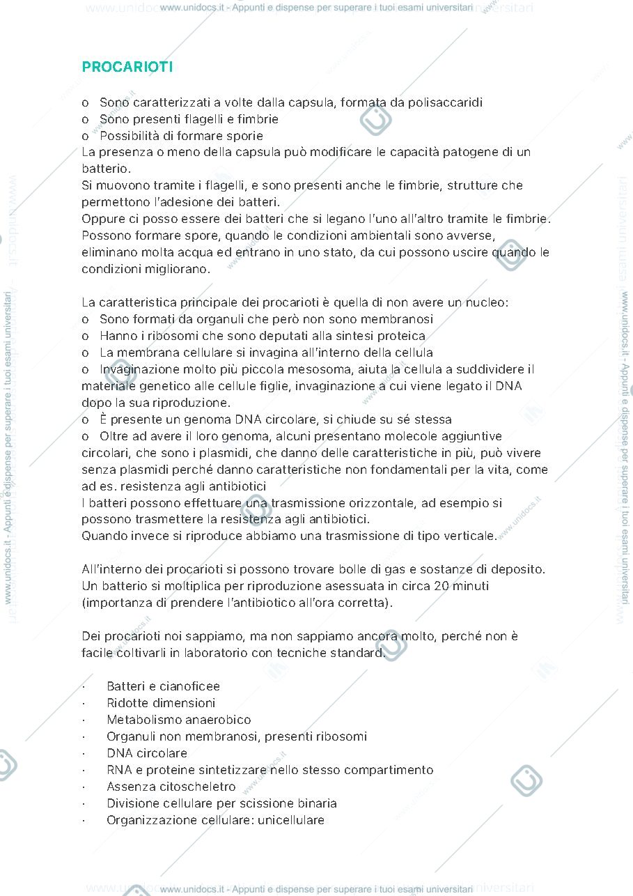 Anteprima pagina 1 — Sbobine biologia