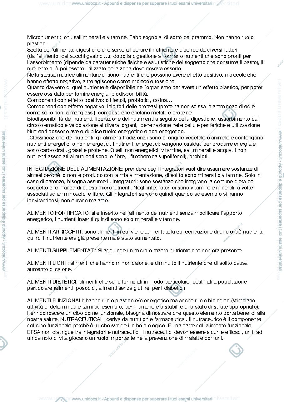 Anteprima pagina 2 — prima parte di biologia della nutrizione 