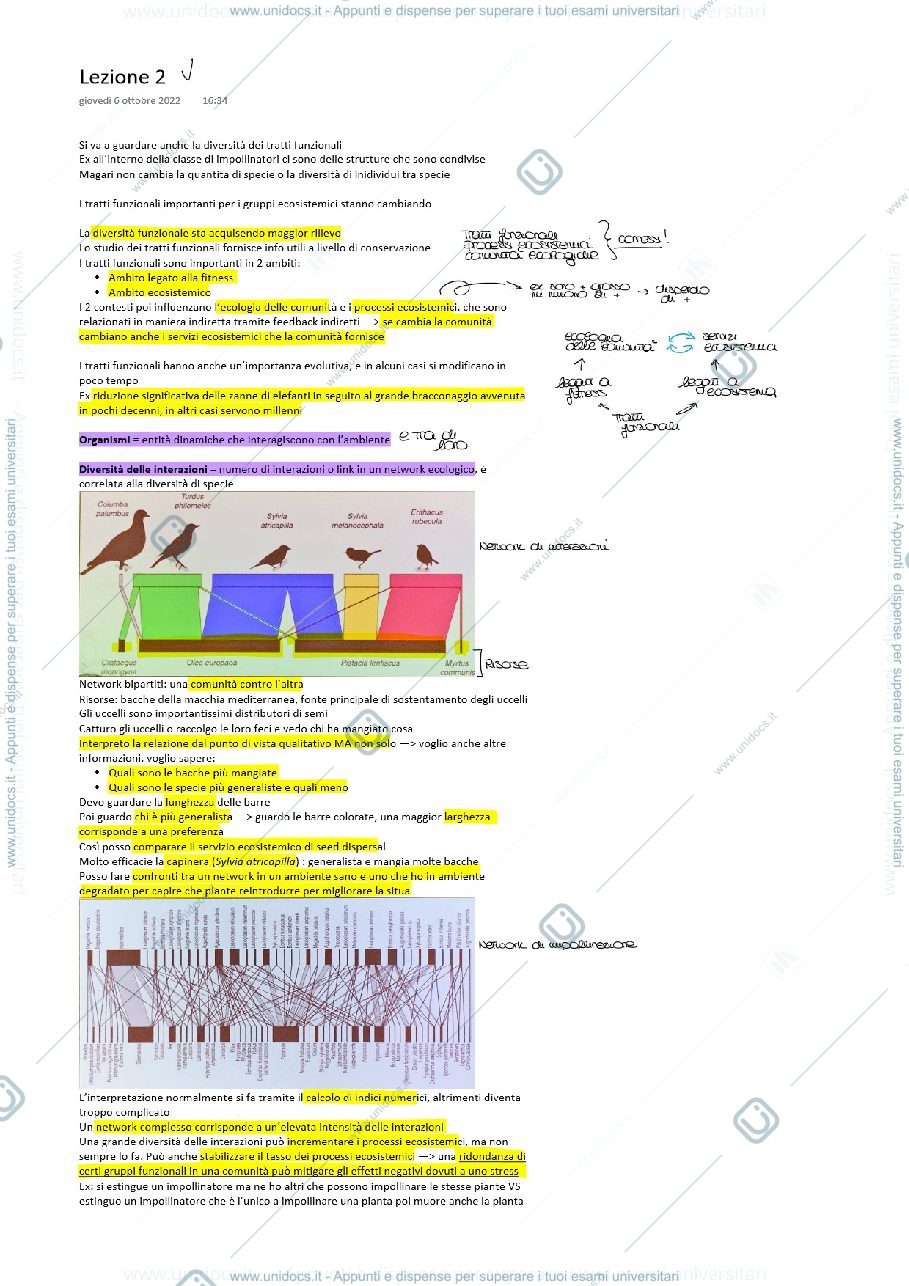 Anteprima pagina 3 — Appunti Biologia delle interazioni animali 