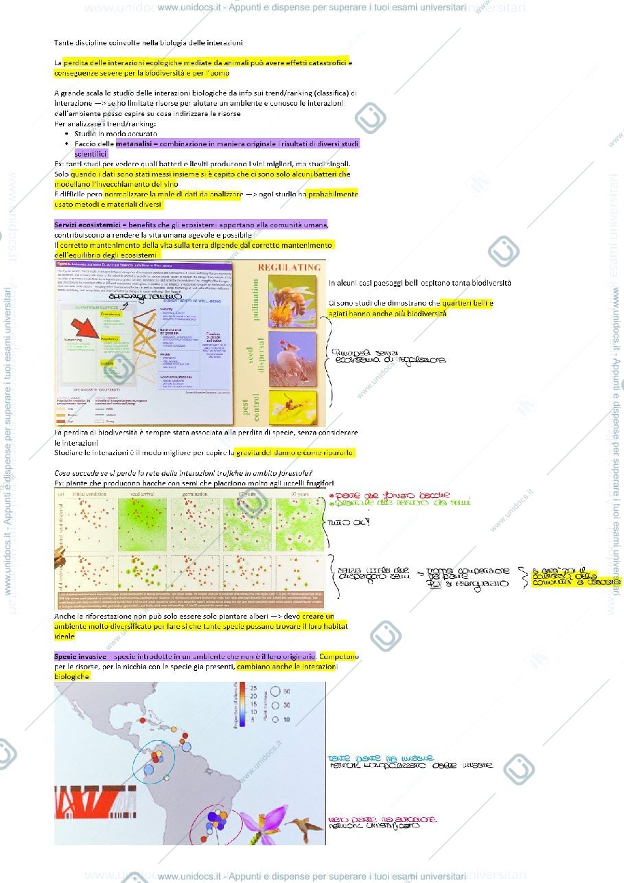Anteprima pagina 4 — Appunti Biologia delle interazioni animali 