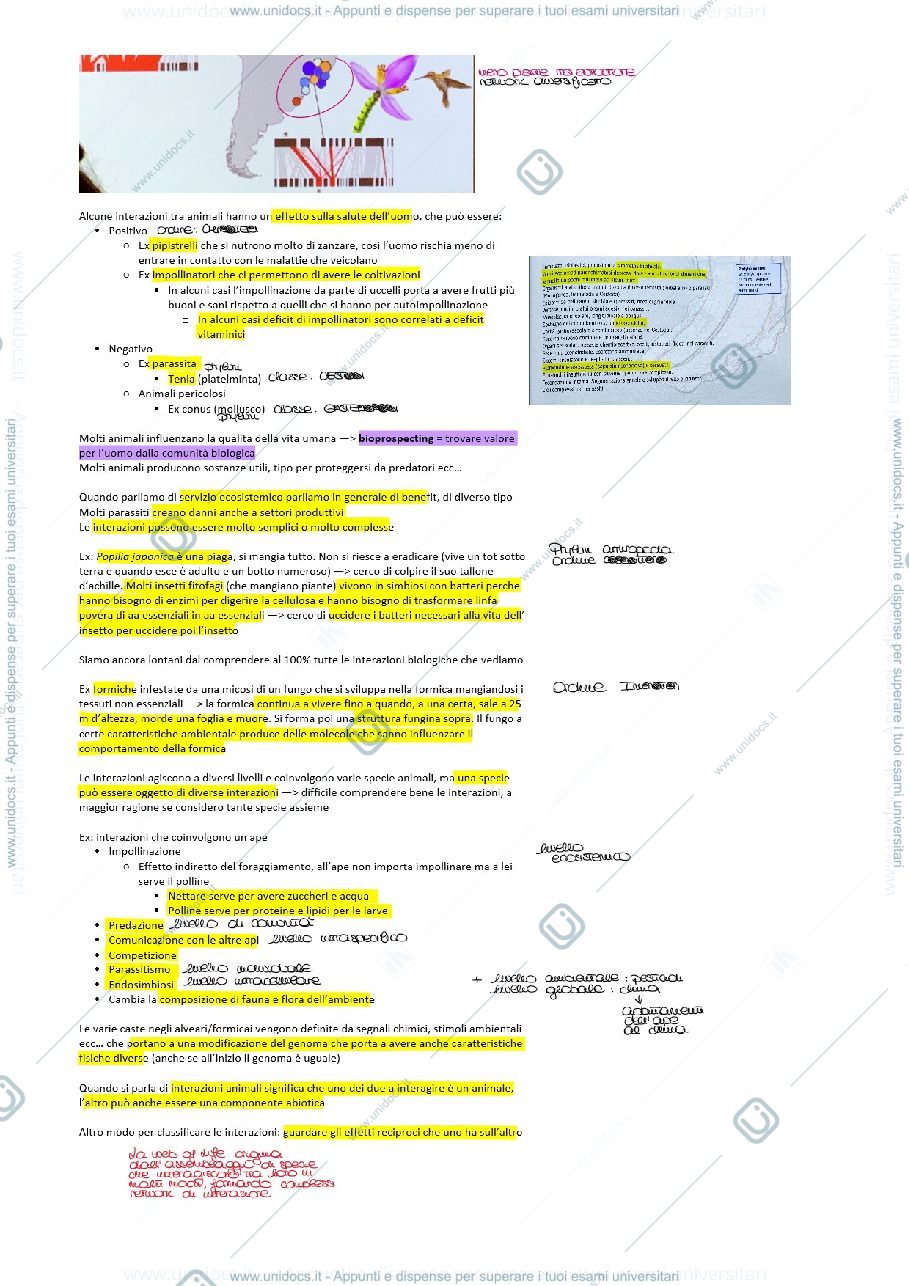 Anteprima pagina 5 — Appunti Biologia delle interazioni animali 