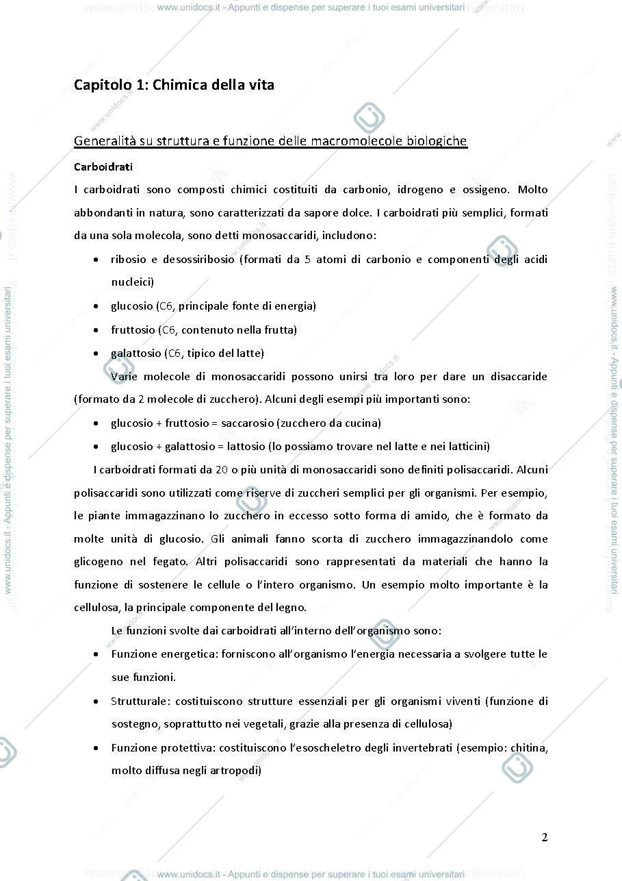 Anteprima pagina 1 — Compendio di Biologia