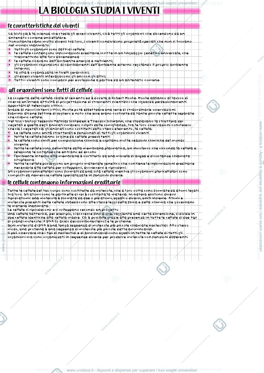 Anteprima pagina 2 — Biologia med primo anno