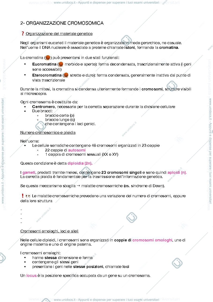 Anteprima pagina 2 — Appunti generali di genetica