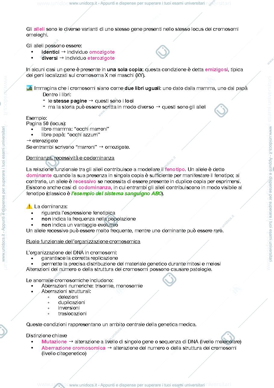 Anteprima pagina 3 — Appunti generali di genetica