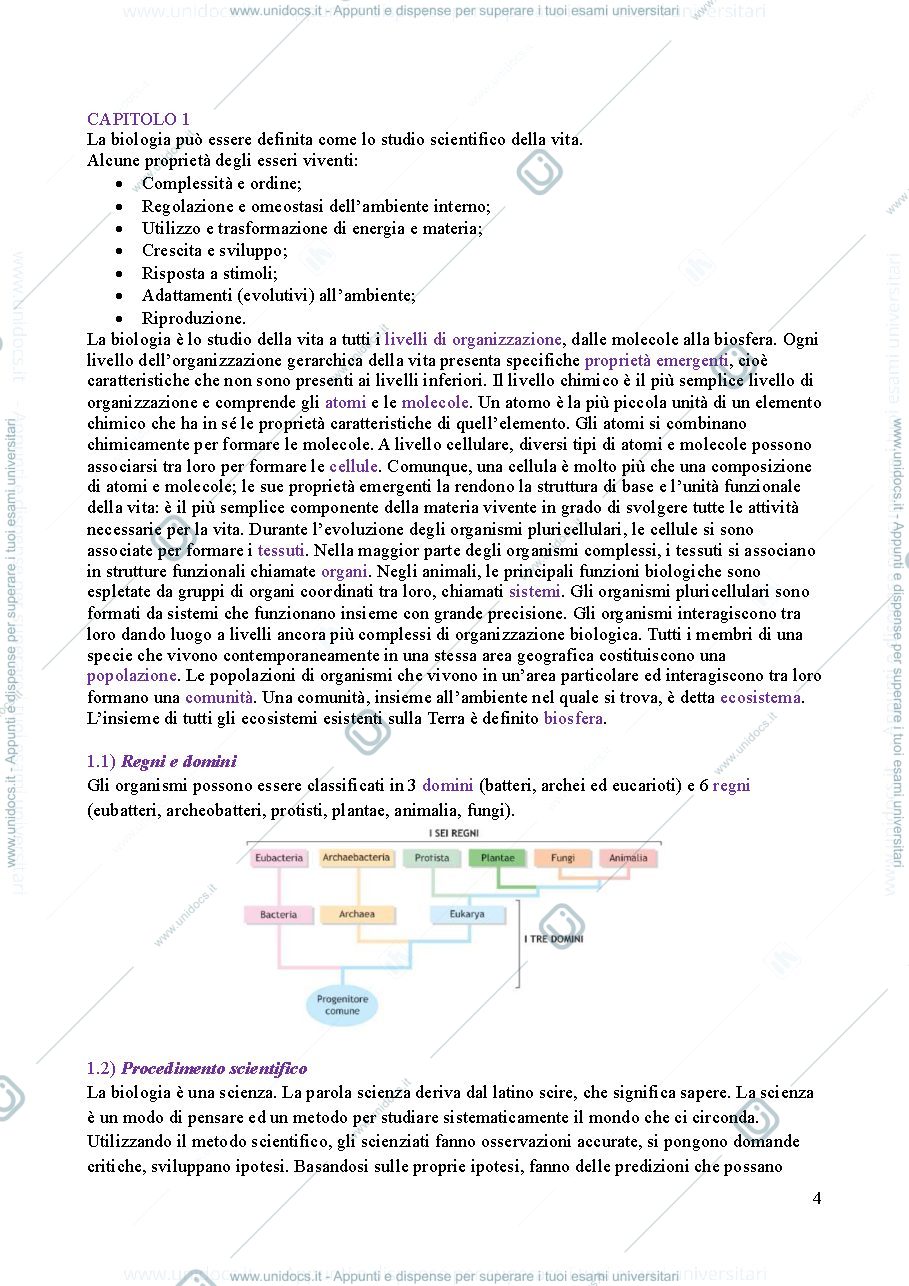 Anteprima pagina 1 — Biologia cellulare