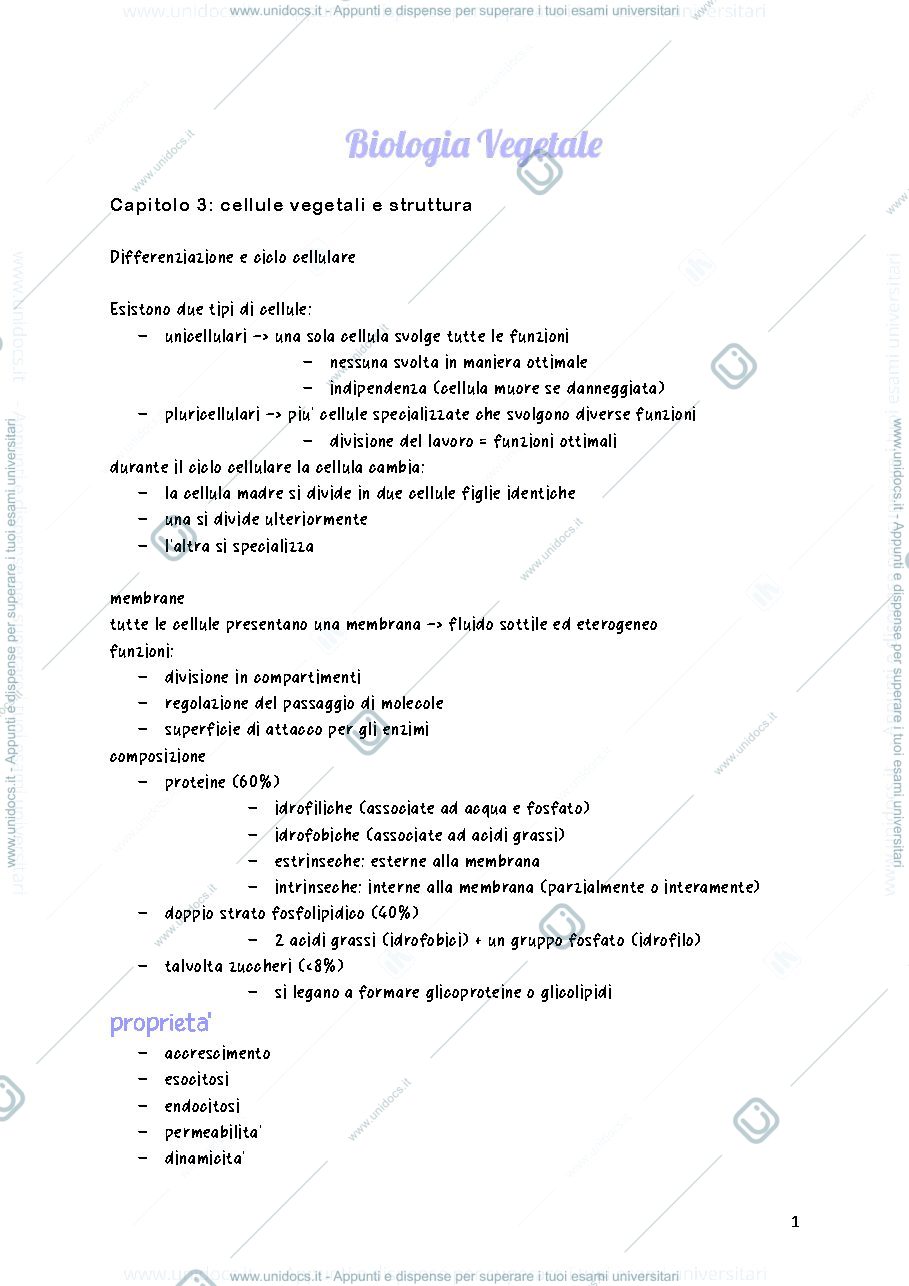 Anteprima pagina 1 — biologia vegetale