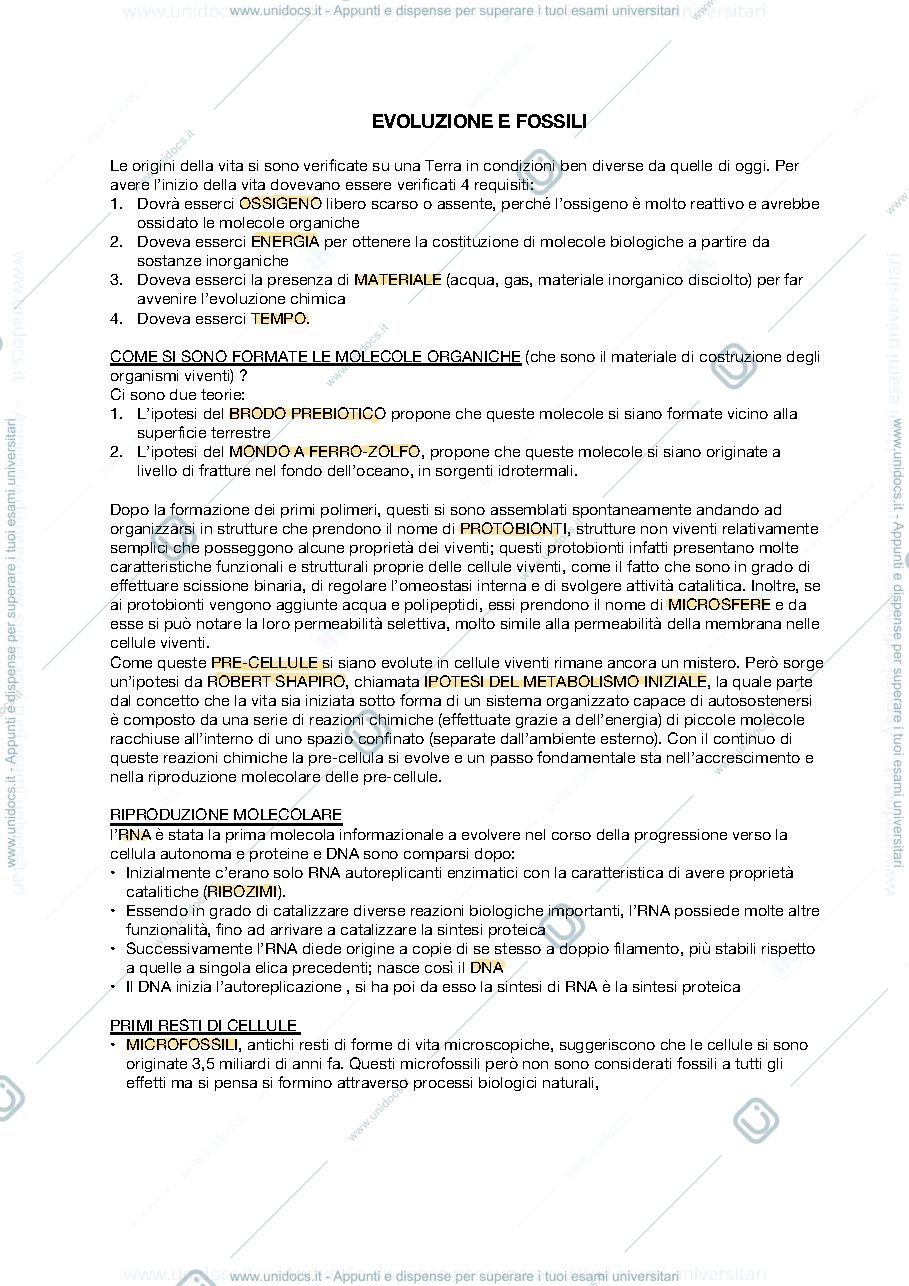 Anteprima pagina 4 — APPUNTI BIOLOGIA GENERALE 